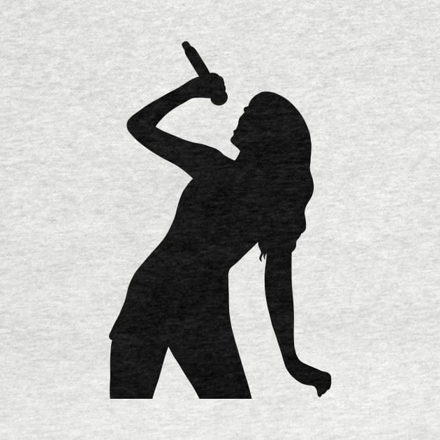 Taylor Swift Singing Pose Silhouette by haleynicole11